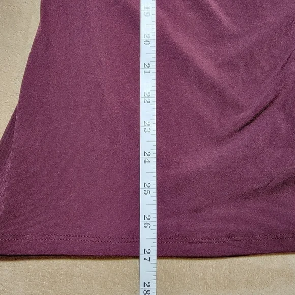 Jaclyn Smith Skirt Set Burgandy Wrap Top & Black Paisley Skirt Size Large EUC - Picture 13 of 15